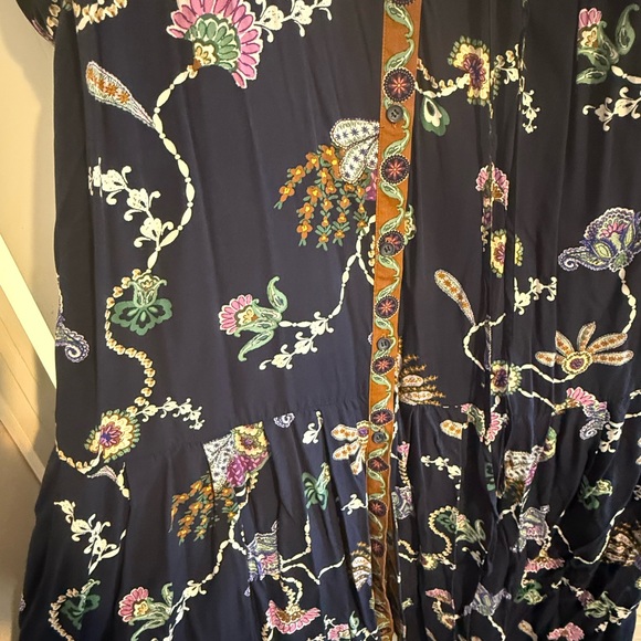 LOFT, midi navy blue dress. Size 12. - Picture 2 of 4